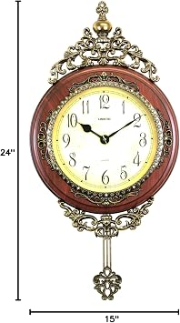 Victorian Style Ornate Pendulum Wall Clock