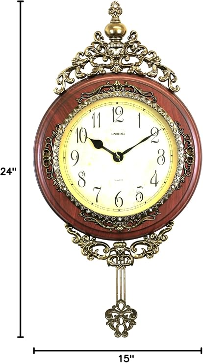 Victorian Style Ornate Pendulum Wall Clock