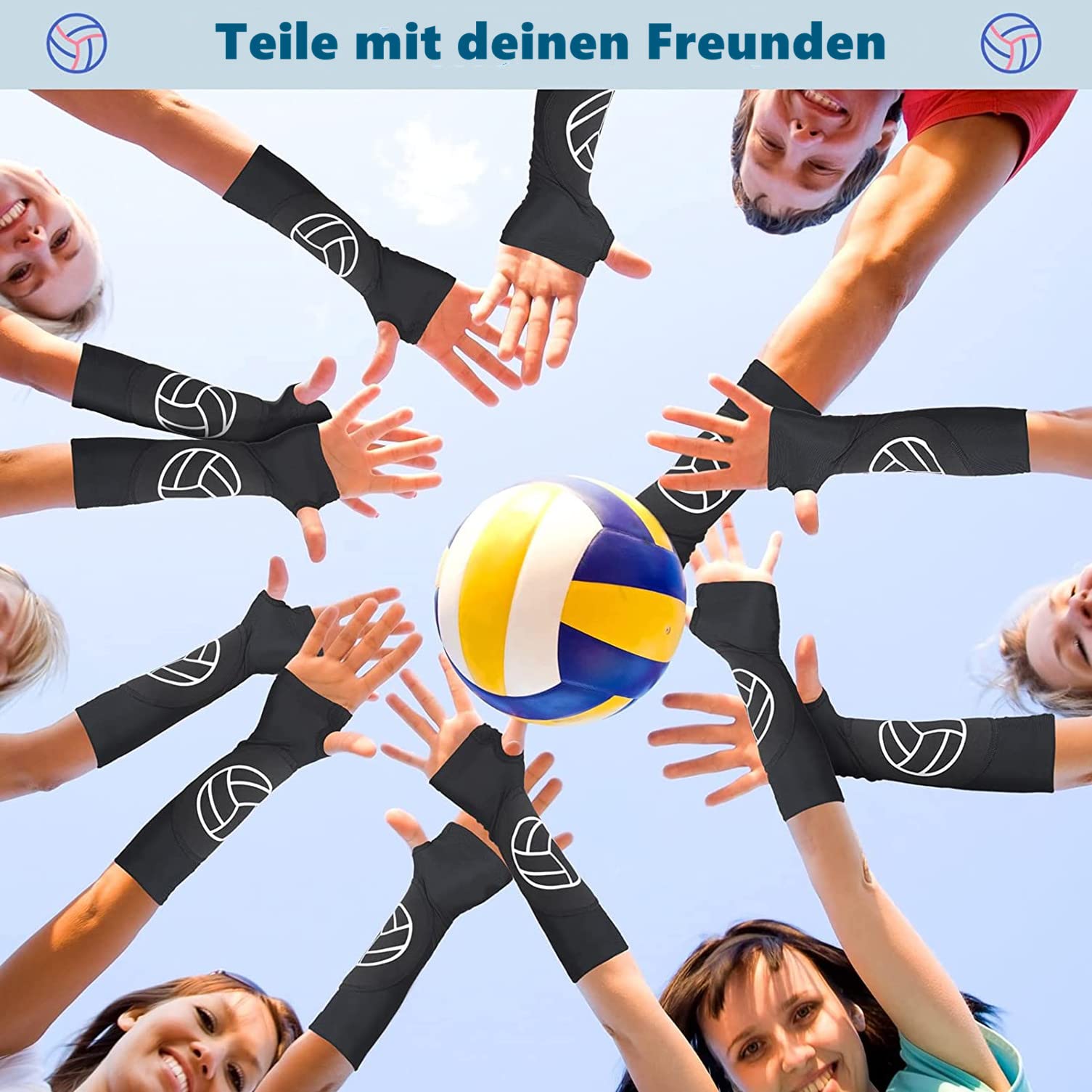 Voleibol Bragas Armschoner Kinder Sportarmbänder Unterarm Kompressionsmanschette Voleiball Armstulpen Ärmel elastische Voleiball Sport Handgelenkstütze