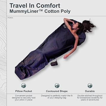 COCOON - Premium - Cotton Poly MummyLiner - Tuareg Blue