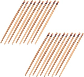 Ruilogod Wood Chinese Character Pattern Home Kitchenware Handle Chopsticks 10 Pairs Brown (id: 859 b30 17d 890 2c5
