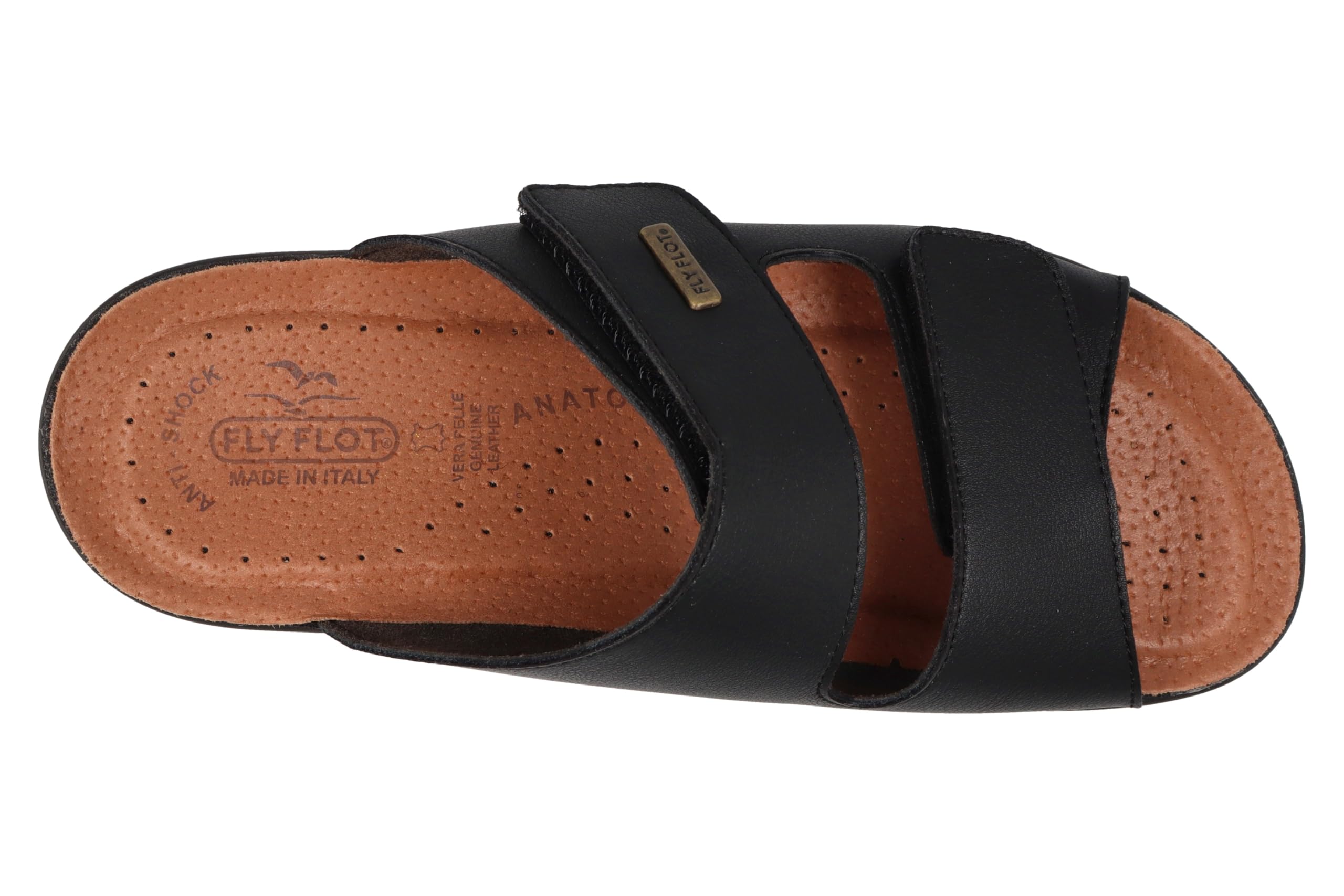 Fly Flot Ciabatte Uomo In Microfibra Elastica Con Strappo Regolabile, Sottopiede Imbottito Antishock In Pelle CiabatteUomo