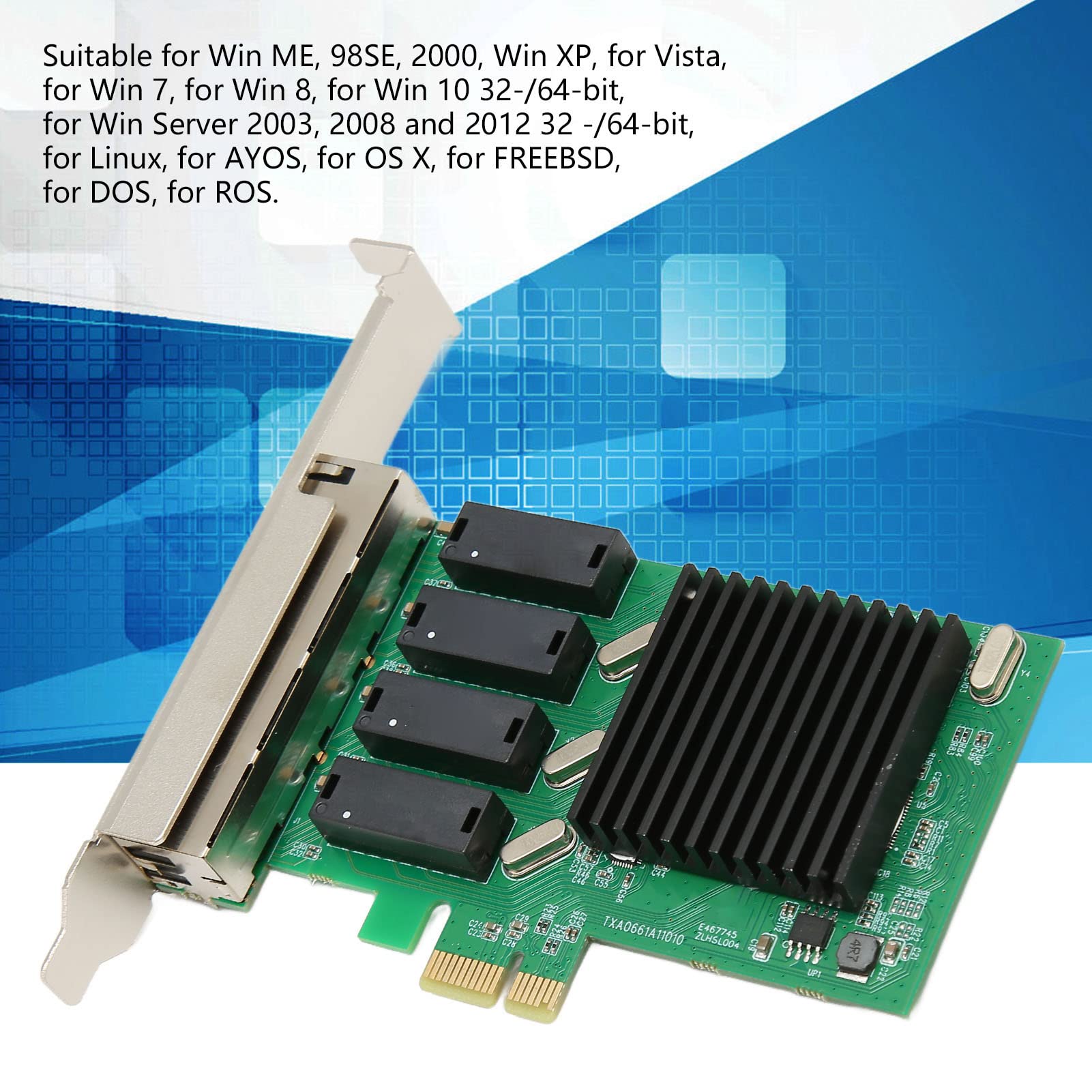 Kontroler Karty Gigabit Ethernet o Dużej Szybkości do urządzeń Serwerowych, łatwa Instalacja dla Użytkowników Systemów //OSX, Karta Sieciowa PCIe z funkcją Wake on Lan do Użytku Biurowego