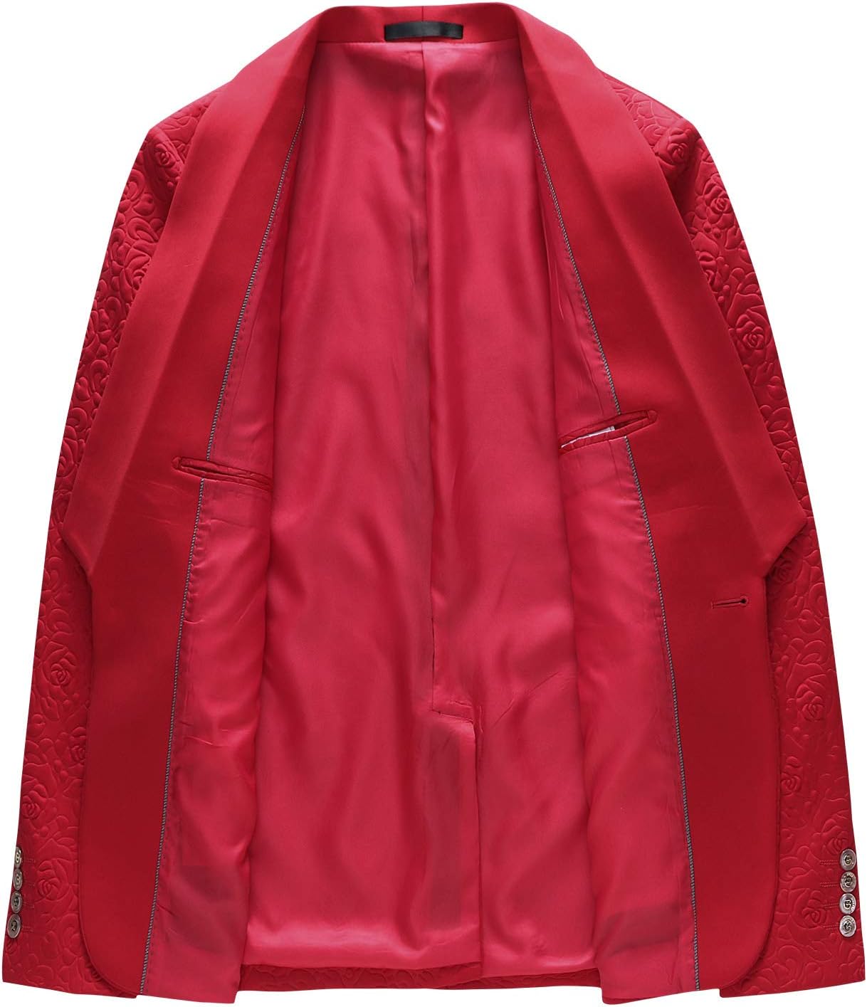 Men's Suits 3 Piece Set Tuxedo Blazer Vest and Pants Slim Skinny Fit Formal Suit for Wedding Prom Black White Red Blue - Image 4