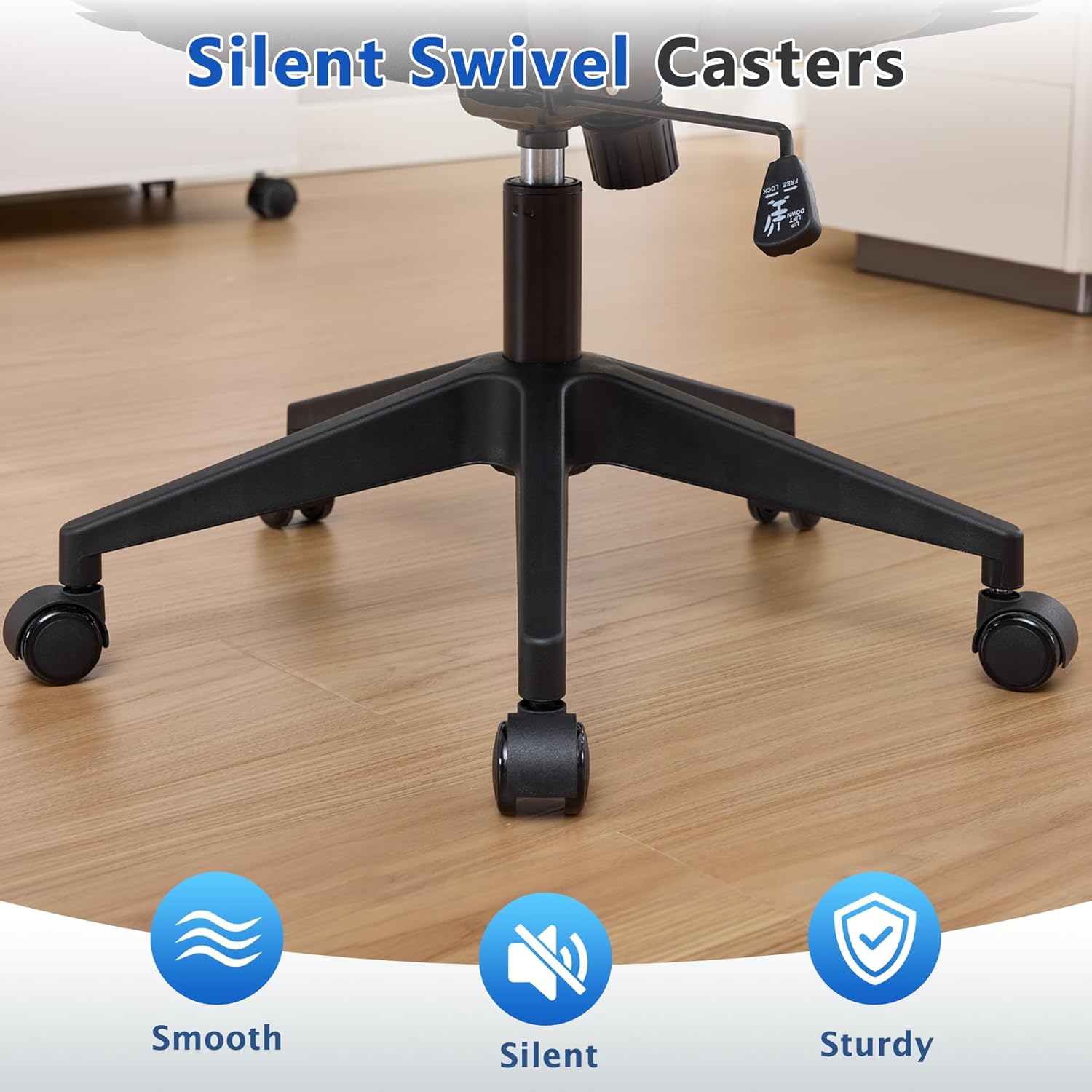 IPKIG Foldable Office Chair for Small Spaces | Home Office Folding Desk Chairs with Wheels and Flip Up Arms | Ergonomic Mesh Computer Chair for Adults & Kids Black