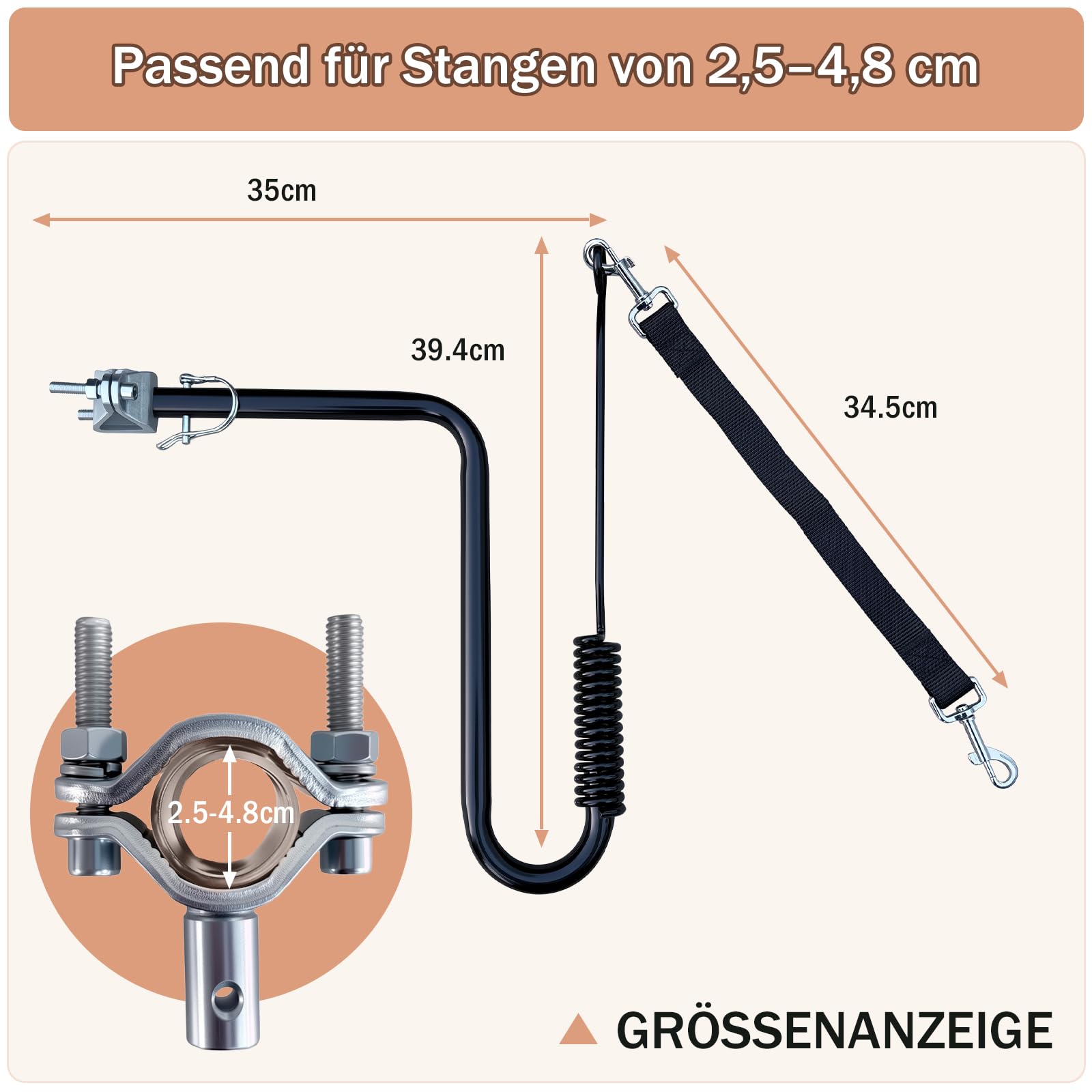 Laisse Velo Main Libre Chien, Attache Exercice pour Animaux de Compagnie pour Promener, Courir, Faire du Sport