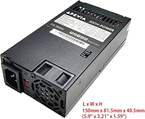 Miniatura 4 de Apevia Fuente de alimentación PS-ITX300W Mini-ITXFlex ATX 300W - Negro