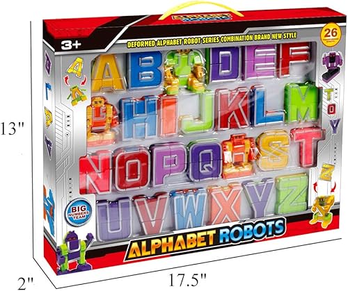 Miniatura 6 de Alfabeto Robots juguete para niños ABC aprendizaje educación preescolar juguetes 26 piezas/caja de regalo