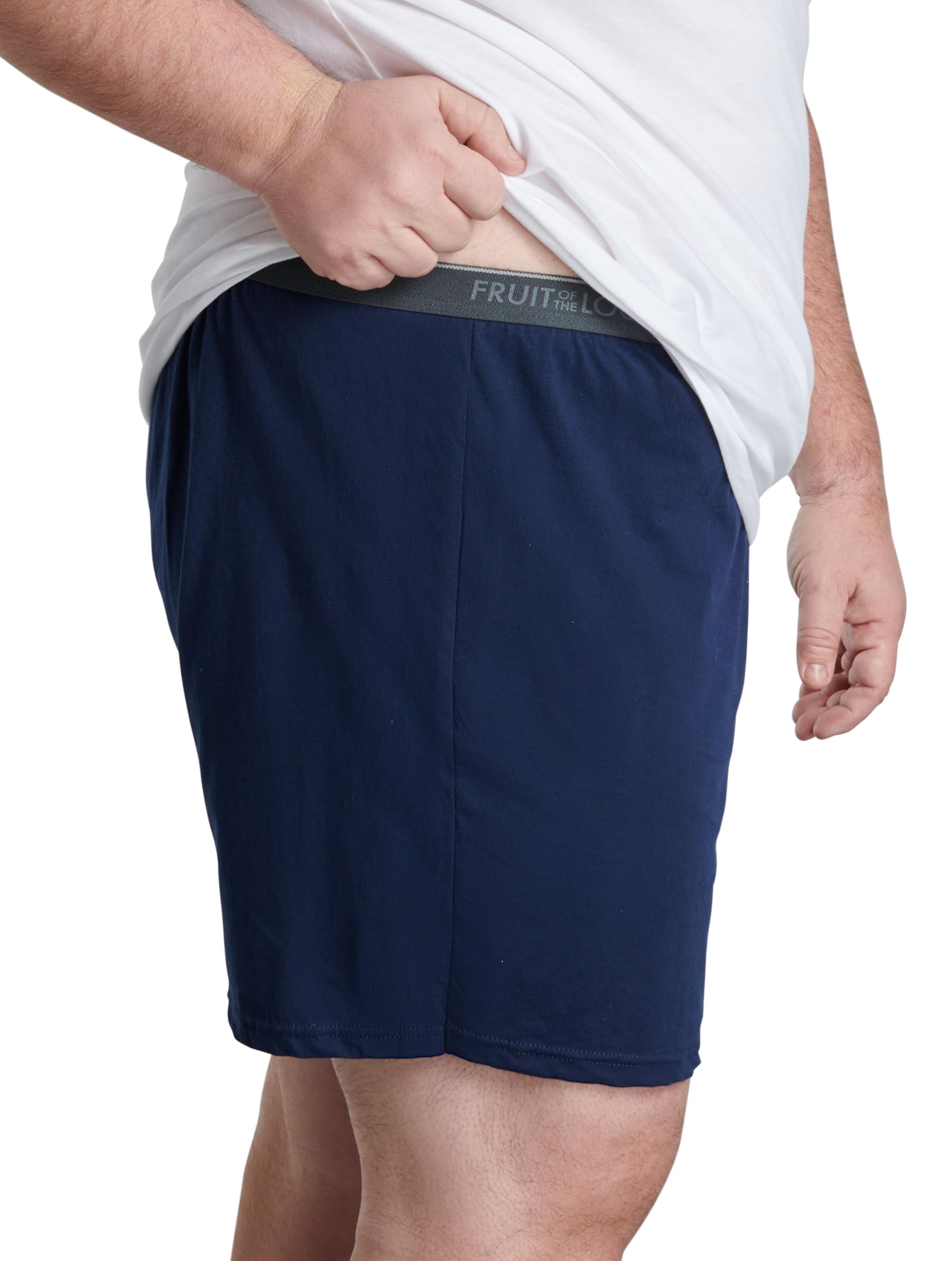 Fruit of the Loom Męskie bokserki bez metki (dzianinowe i tkane) (6 sztuk), różnorodne kolory, 5XL duże rozmiary