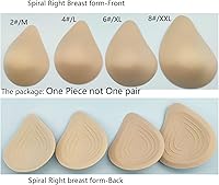 Vista 2 de Prótesis Mamaria de Algodón para Mastectomía Formas de Seno Almohadillas de Inserción para Sostén Ligera Ventilación Senos de Esponja