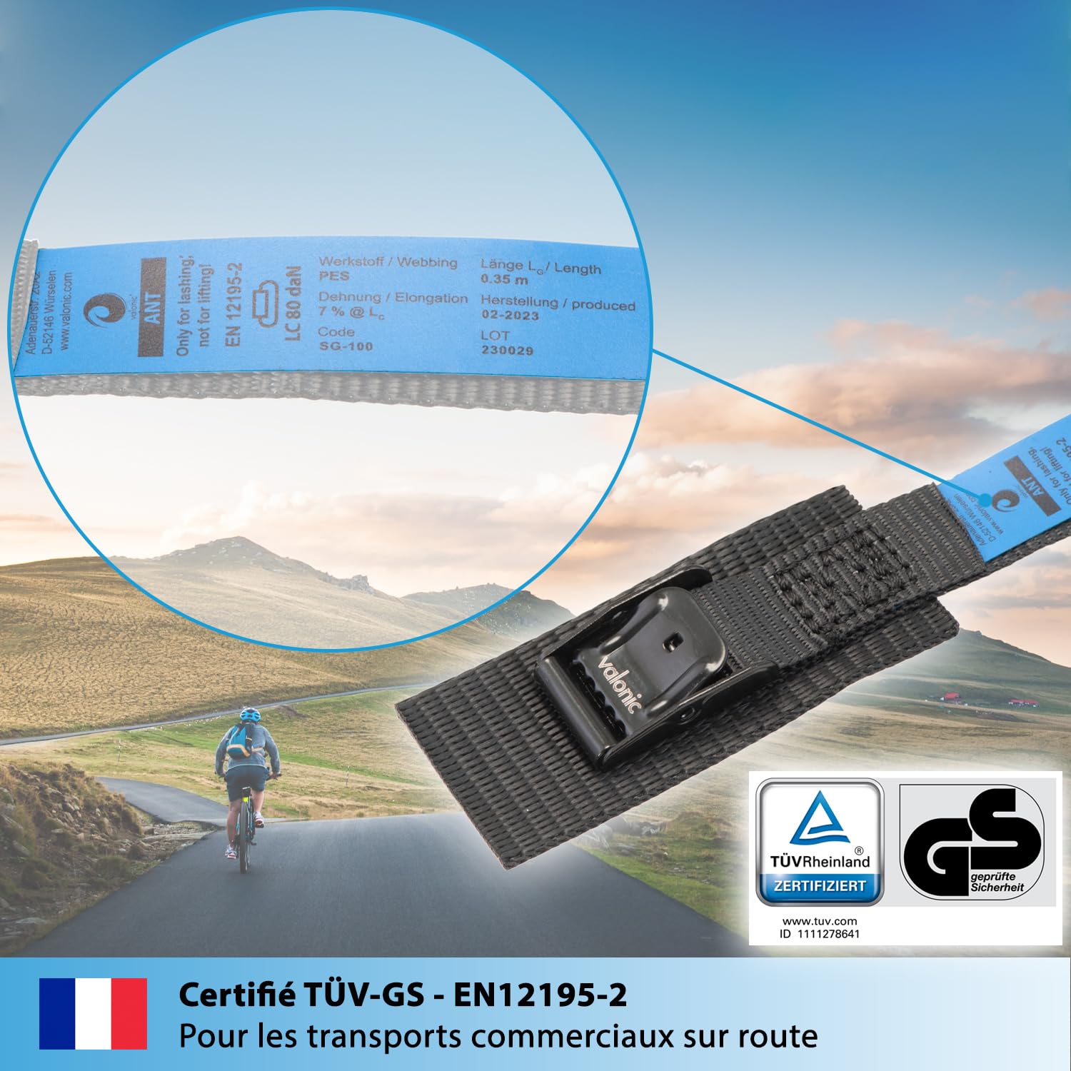 Lot De 10 Sangles D'arrimage 4 Mètres - Noires, Résistantes 250 Kg, Pour Moto, Vélo, Bagages