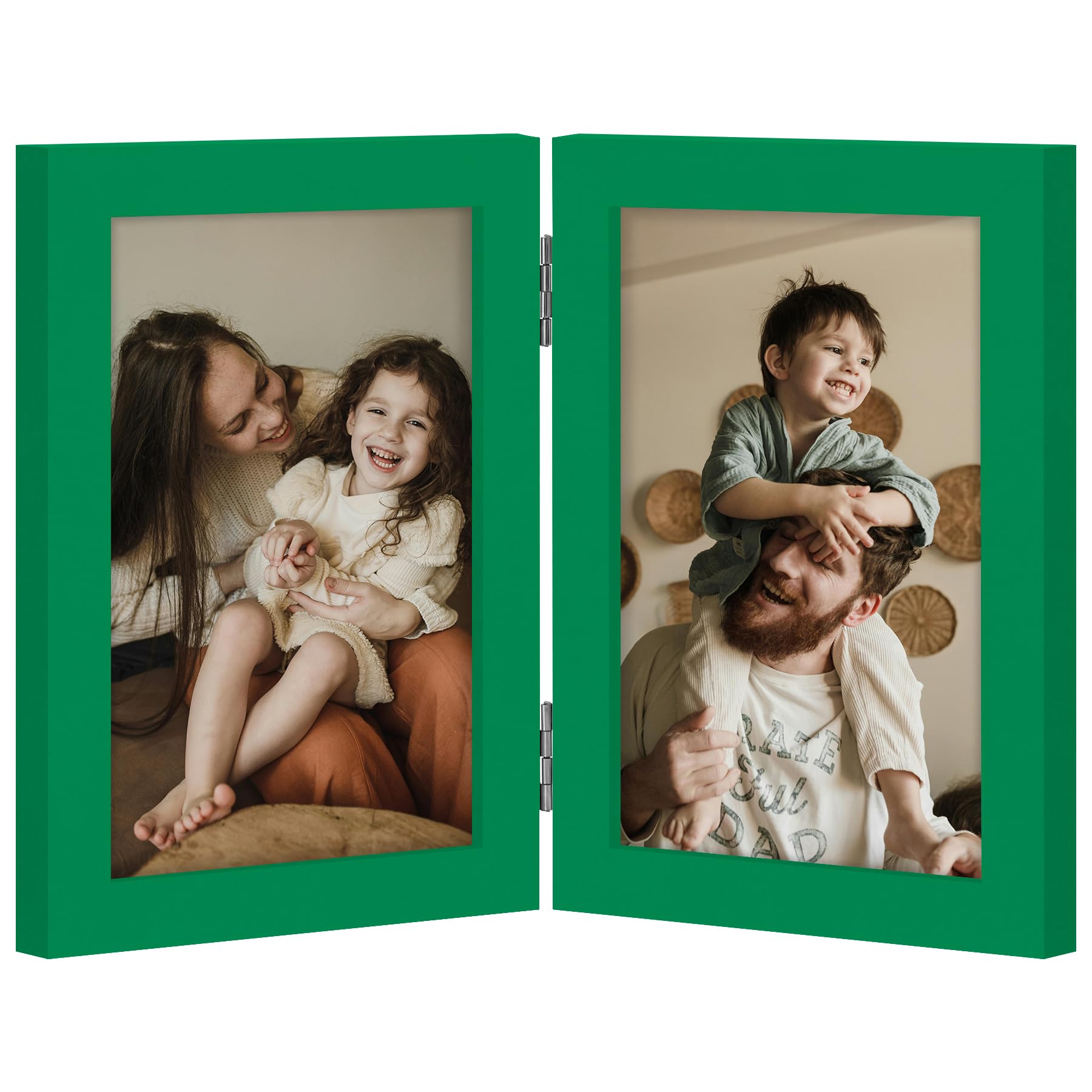 decorUhome Double 4x6 Picture Frame Vertical, Green โ image 1