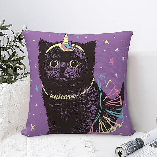 Miniatura 3 de YIPOCH Black Cat Wearing hat- Throw Pillow Covers 26"x26" Throw Pillow Cushion Cases Decoration for Couch Sofa Pillow Covers fundas para cojines de