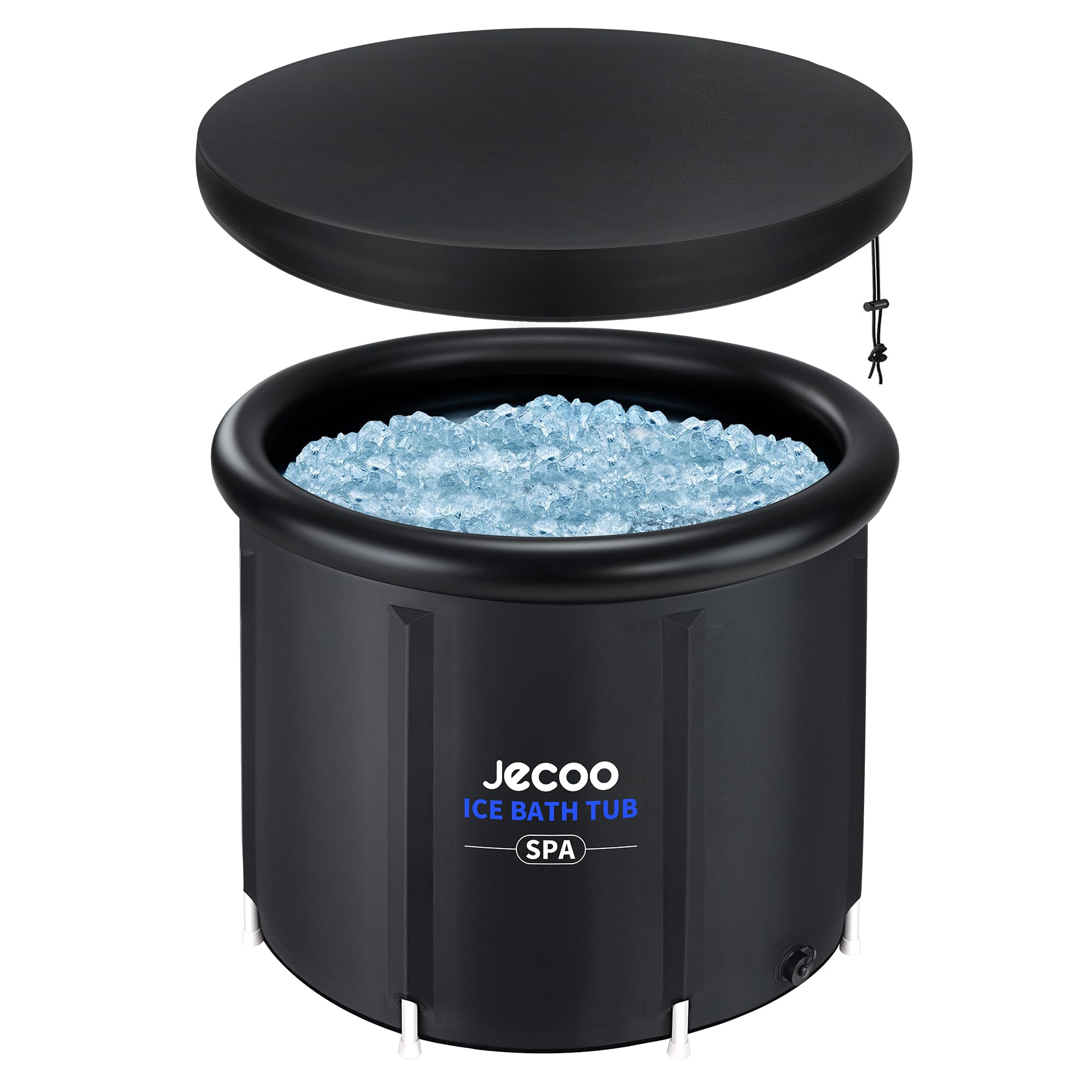 Jecoo Ice Bath Tub for Athletes Portable Cold Plunge Tub with Cover,116 Gal Large Capacity Multiple Layered Cold Plunge for Recovery Ice Bath at Home/Outdoor