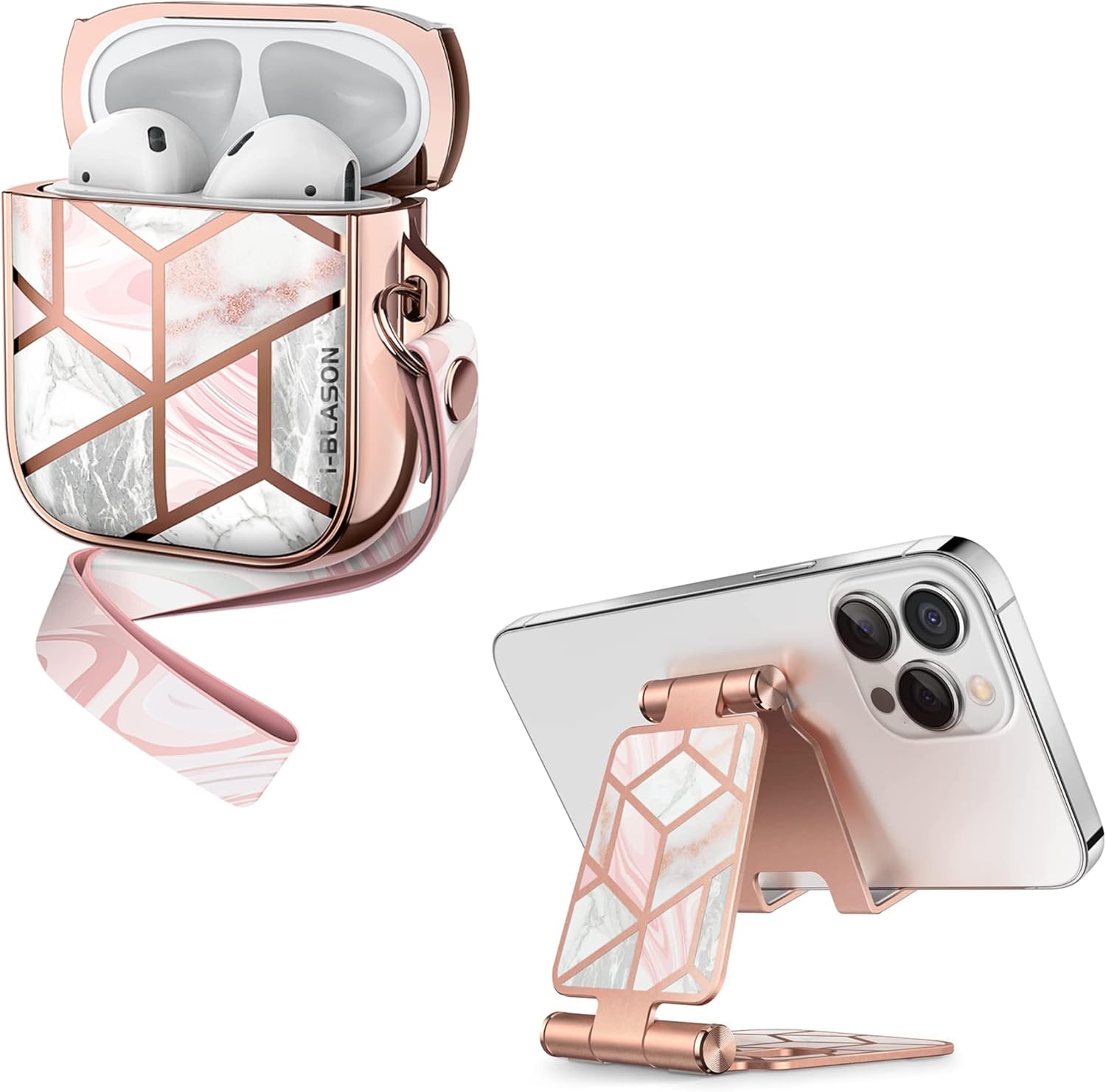 i-Blason Cosmo Designed for AirPods Case & Cell Phone Stand
