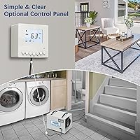 Vista 3 de ALORAIR Deshumidificador Comercial de 120 Pintas para Espacios de Arrastre y Sótanos con Manguera de Drenaje, Deshumidificadores Compactos