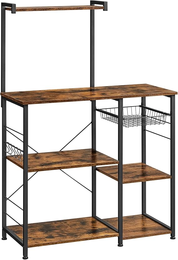 VASAGLE Baker's Rack, Microwave Stand, Kitchen Storage Rack