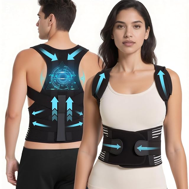 Back Brace Posture Corrector for Women and Men Shoulder and Back Support Brace Adjustable Back Straightener Posture Corrector