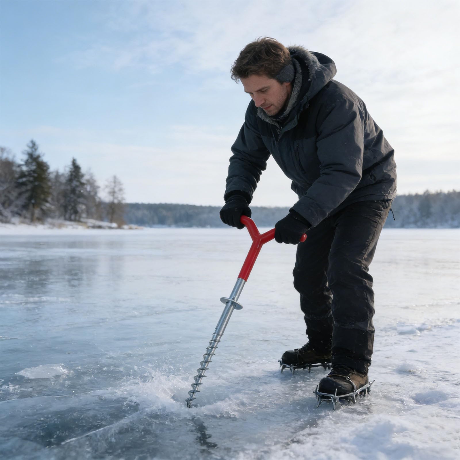 6 elementi di fissaggio invernali ad alta resistenza con gambo da 1/4 di pollice per tende fredde attrezzatura da pesca sul ghiaccio