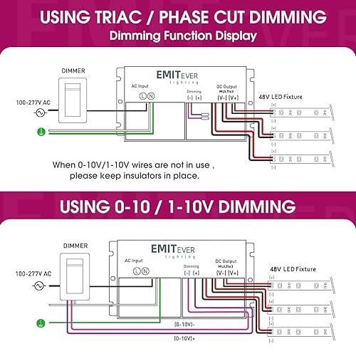 Miniatura 9 de EMITEVER Tira de luces LED COB de 48 V CC blanca cálida, 3000 K 32.8 pies de luz de cinta de alta densidad, 300 lm/ft, 4500 LED, Ra 90+,