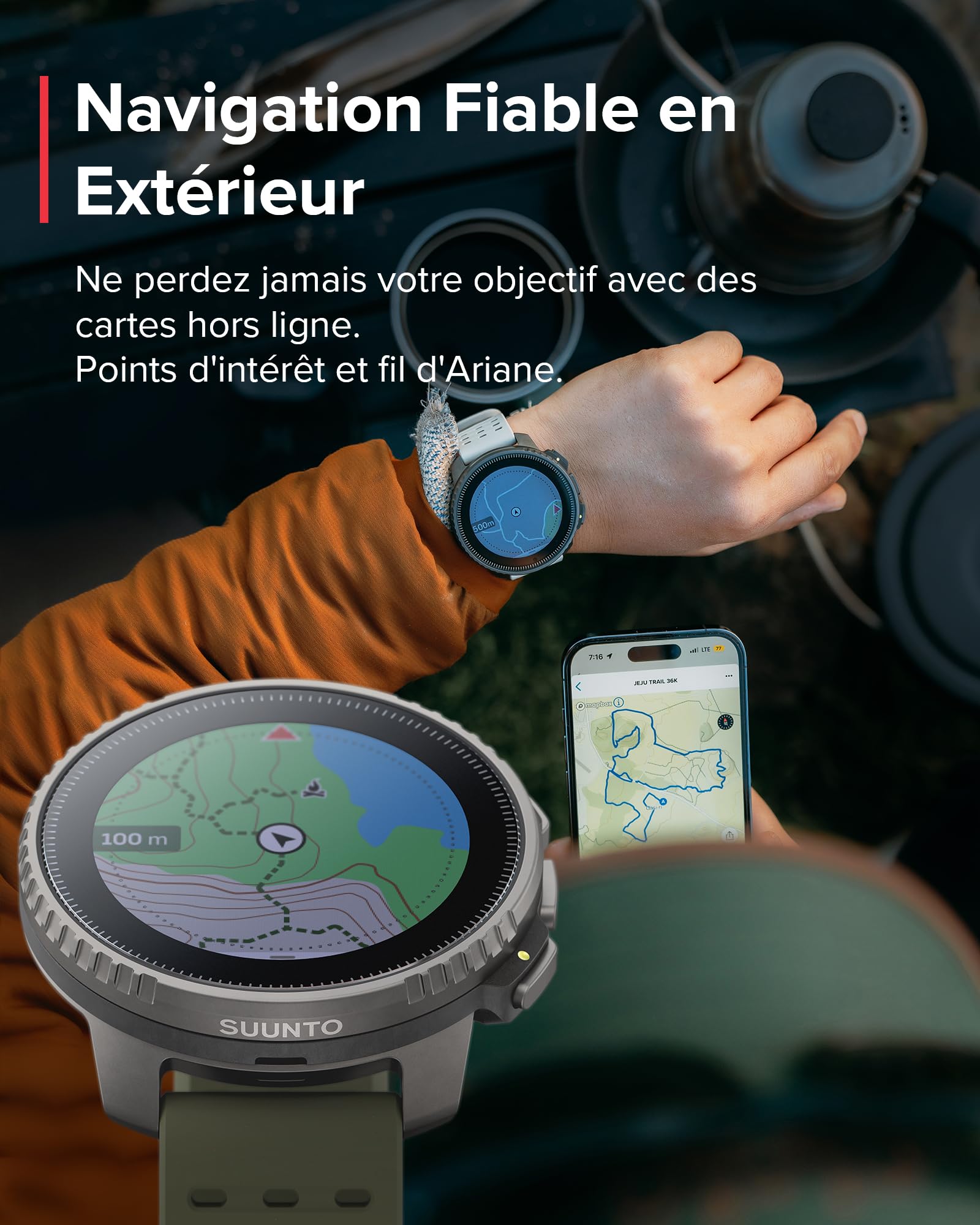 SUUNTO Vertical Montre Connectée Sport Homme, 95+ Sports, Tracker d'Activités GPS, Smartwatch Intelligent Soins de Santé 24/7, Cardiofréquencemètre, Altimètre, Baromètre, Chargement Solaire Optionnel - 4
