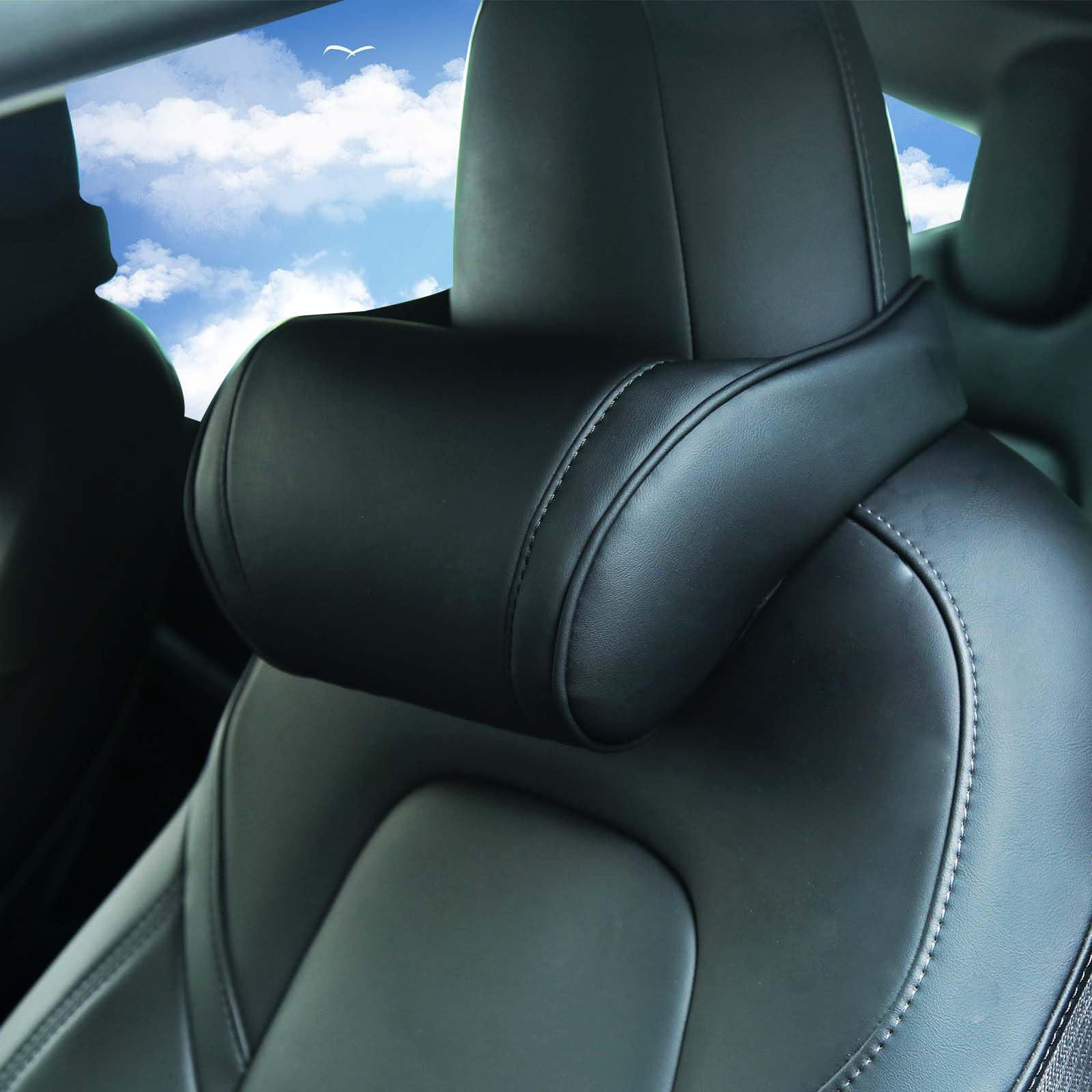 TOPABYTE Car Neck Pillow with Memory Foam Comfortable Ergonomic Design Seat Neck Support Headrest Softness Car Pillow Cushion for Driving, Universal