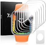 TOCOL 4 Protecteur d'écran Pack pour Apple Watch Ultra 3/2/1 49mm, [10X Army-Grade Shockproof], Protecteur d'écran en verre trempé iWatch Ultra 49mm, Anti-rayure, haute définition, clair