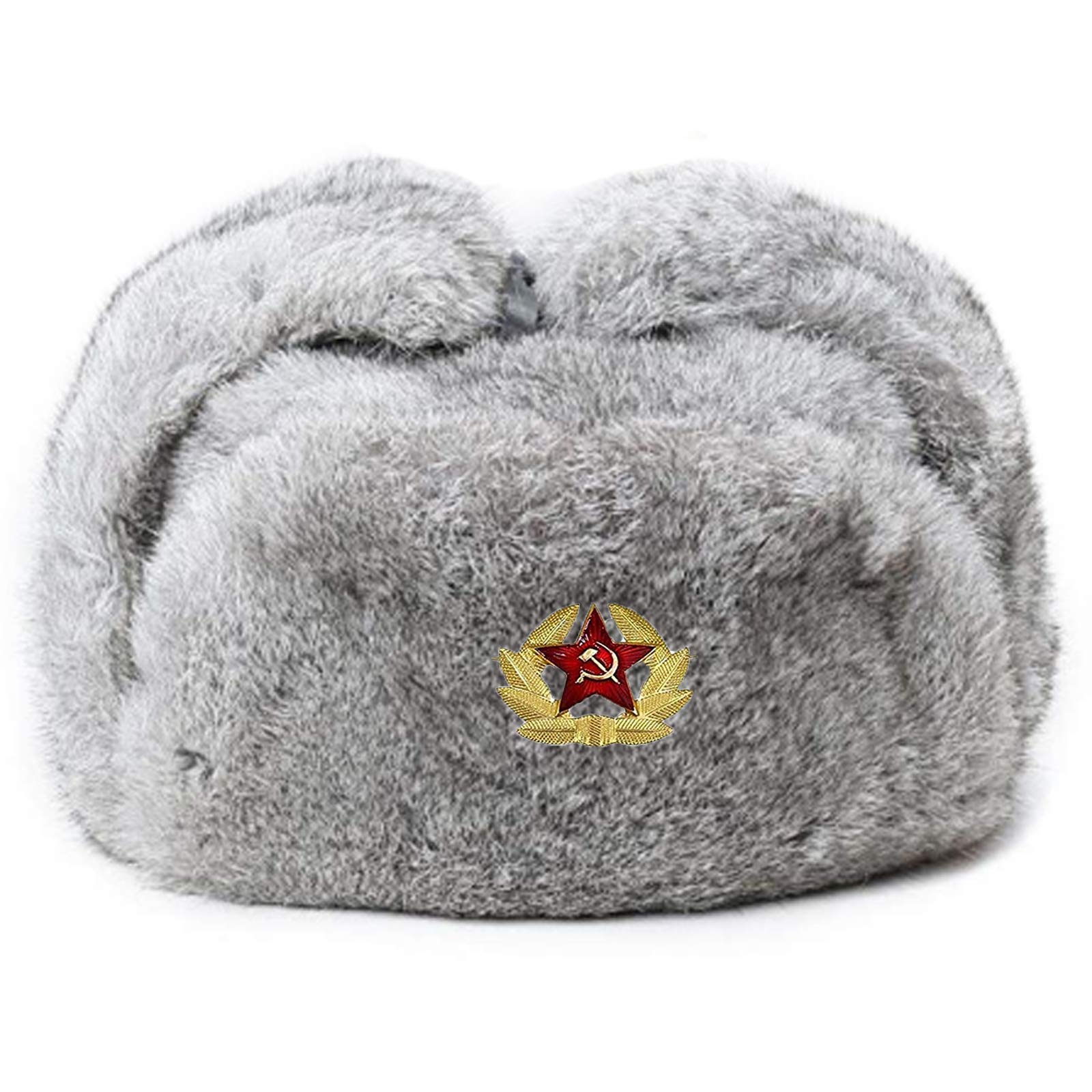 Valpeak Fur Hat Men Real Rabbit Fur 