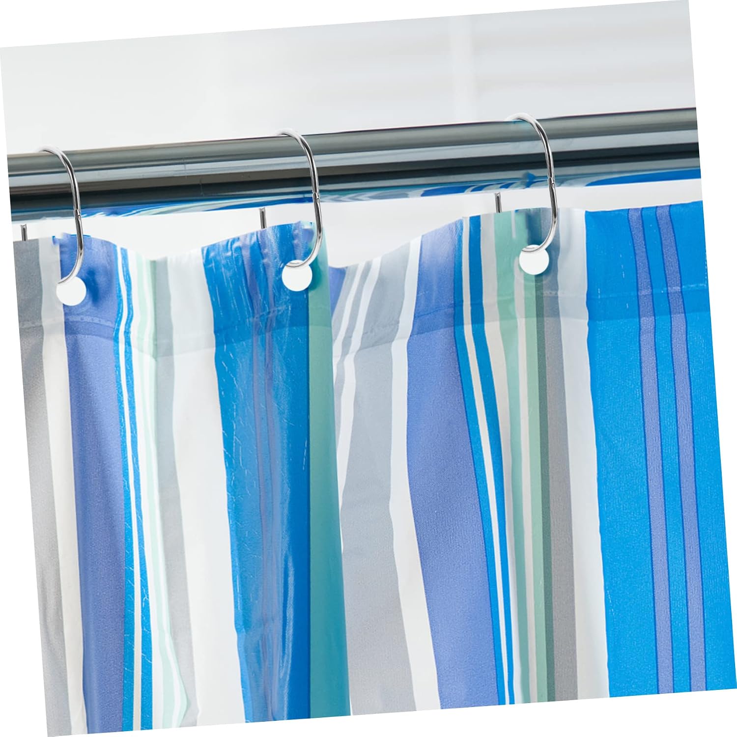 PRETYZOOM 30pcs Shower Curtain Rod Hooks Oval Shower Curtain Rings Decorative Bath Hangers Rust Metal