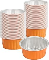 Vista 20 de Restaurantware Solo tapas: tapas de cúpula para moldes desechables de 4 onzas, 100 tapas redondas para vasos desechables Creme Brulee, tapas