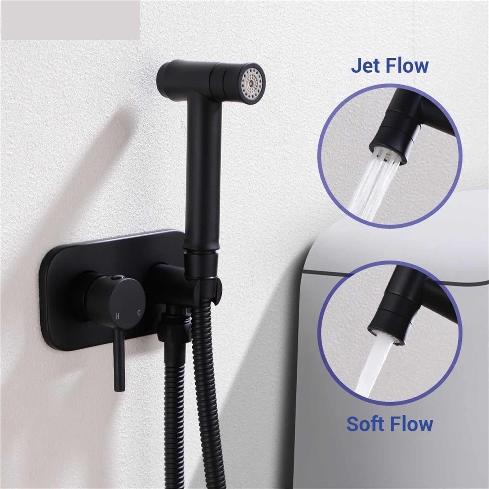Mosiężna toaleta bidet spray ręczne czyszczenie pieluchy gorąca zimna czarna łazienka prysznic zestaw złoty zestaw natryskowy przenośny rozpylacz jet (czarny)