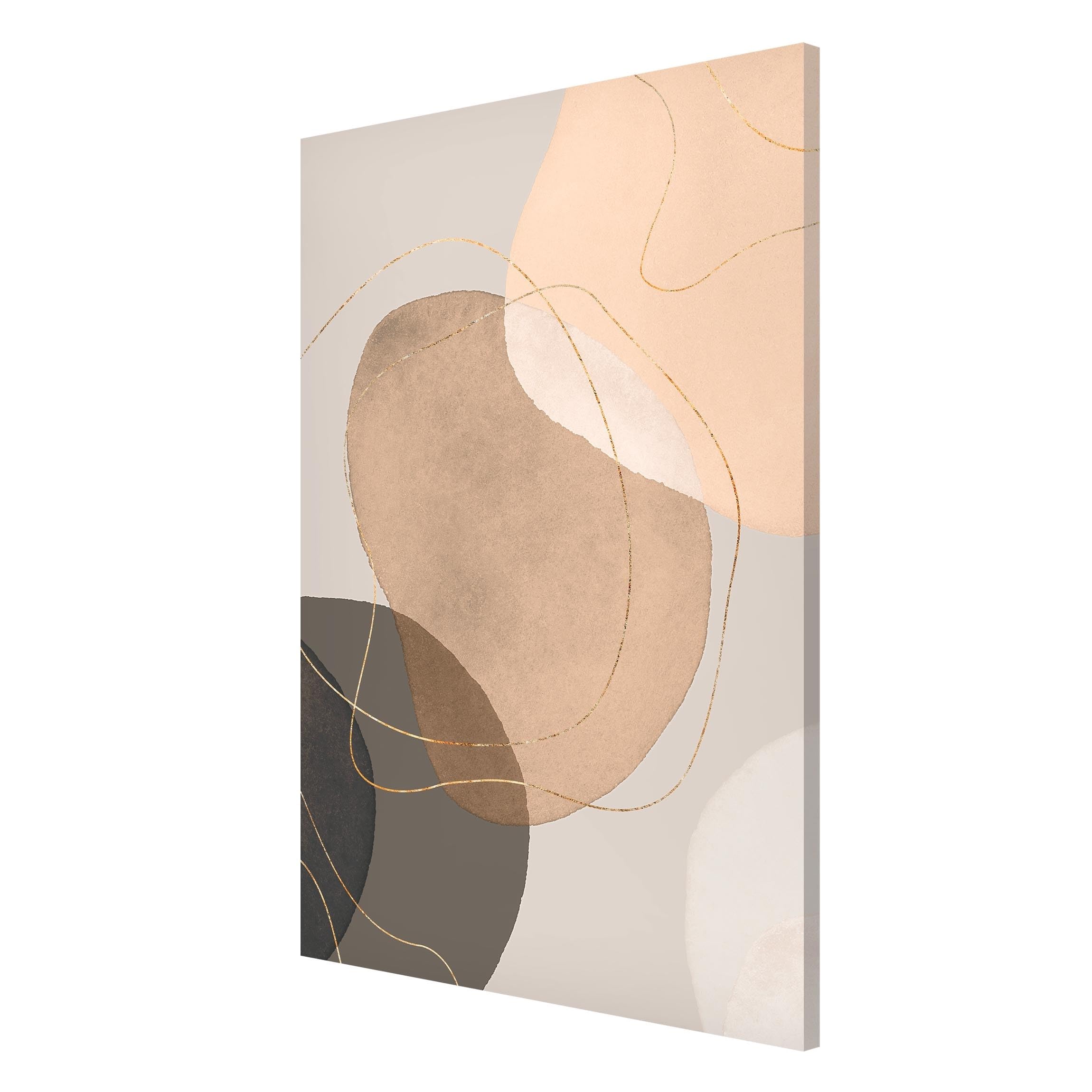 Magnettafel Pinnwand für Magnete Muster Magnetboard - Magnetwand Made in Germany - Kunstkopie Aquarell Notiztafel beige Küche Flur Büro Visionboard WBMT_6408 (60x90cm)
