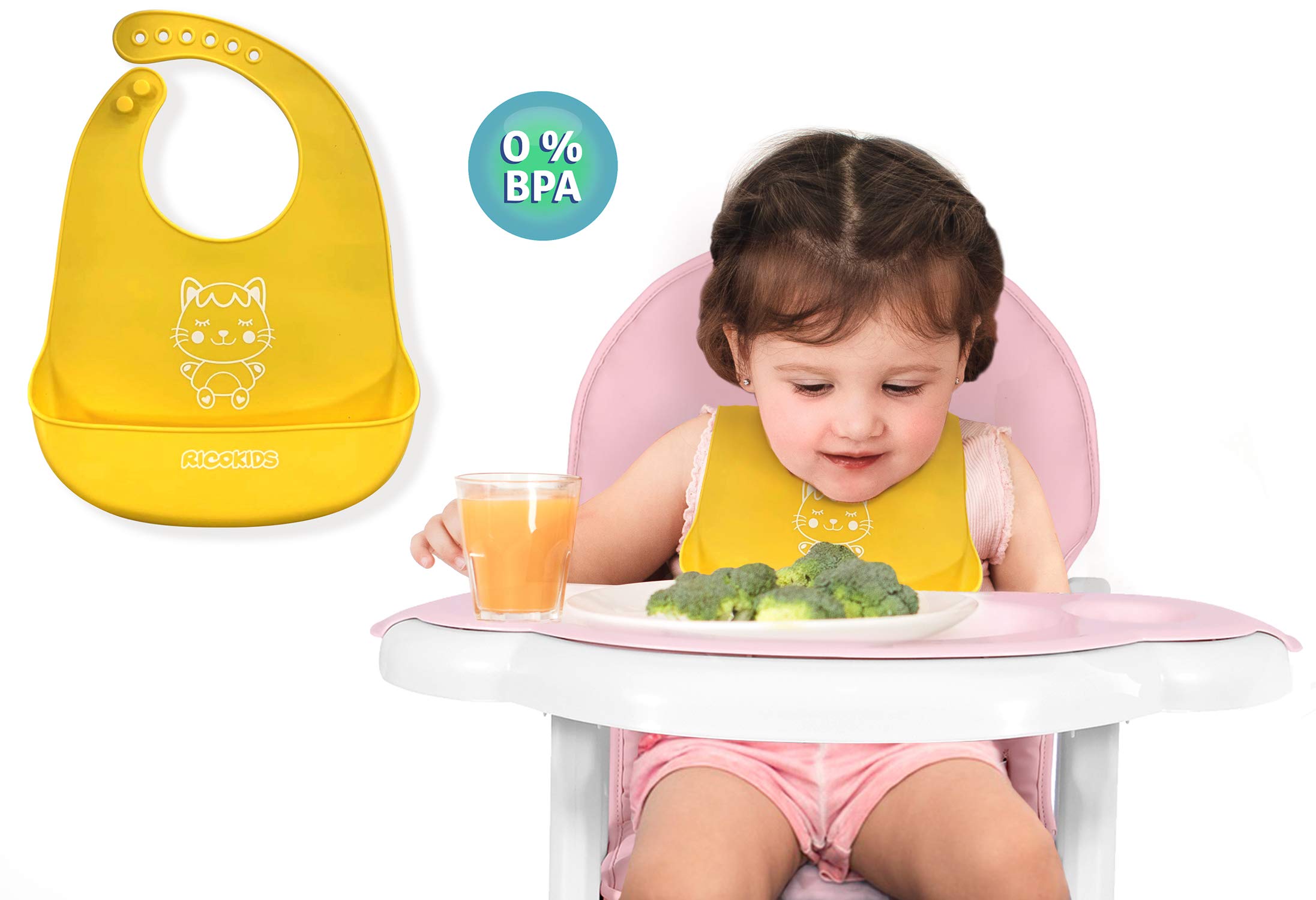 Ricokids Sinco Kinderhochstuhl Mitwachsender Multifunktions Hochstuhl 5in1 Tisch Babystuhl Regulierbar Schaukelfunktion Rosa
