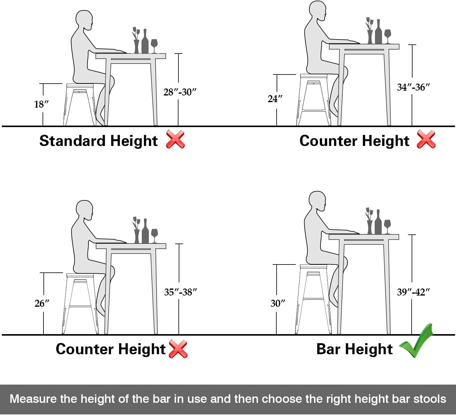 Buy Vipek 30 Inch Metal Bar Stools High Bar Chair Solid Wood Seat Set Of 4 Backless Kitchen Bar Height Barstool Stackable Dining Stools For Home Pub Restaurant Cafe Patio