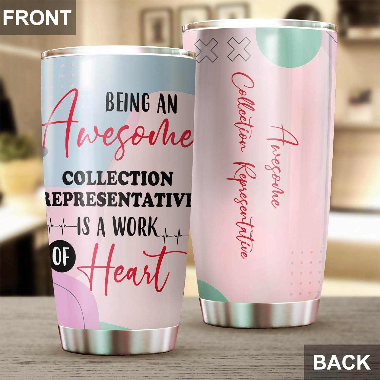 Awesome Collection Representative Tumbler Stainless Steel 20oz, Funny Collection Representative Gifts Bulk For Birthday Christmas, Office Gifts For Men Women Work Friend Coworker Driking Coffee Cup