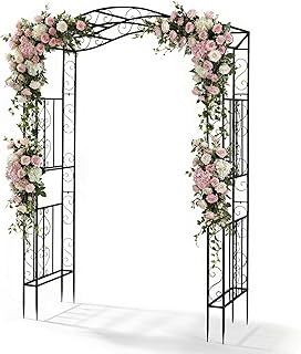 Outvita Garden Arch Trellis, Metal Garden Arbor Archway for Climbing Pla...