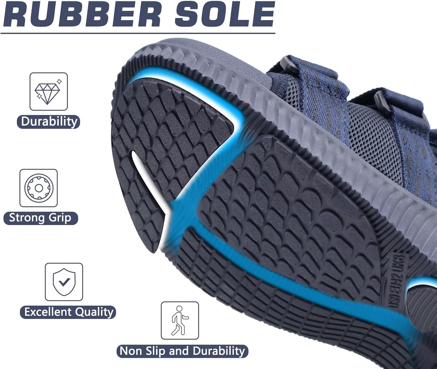 KuaiLu Mens Hiking Sandals with Arch Support Orthopedic Walking Recovery Sandals for Plantar Fasciitis Open Toe Summer Athletic Sport Comfortable Cushion Breathable Outdoor Water Sandals Size7-13 - Image 8