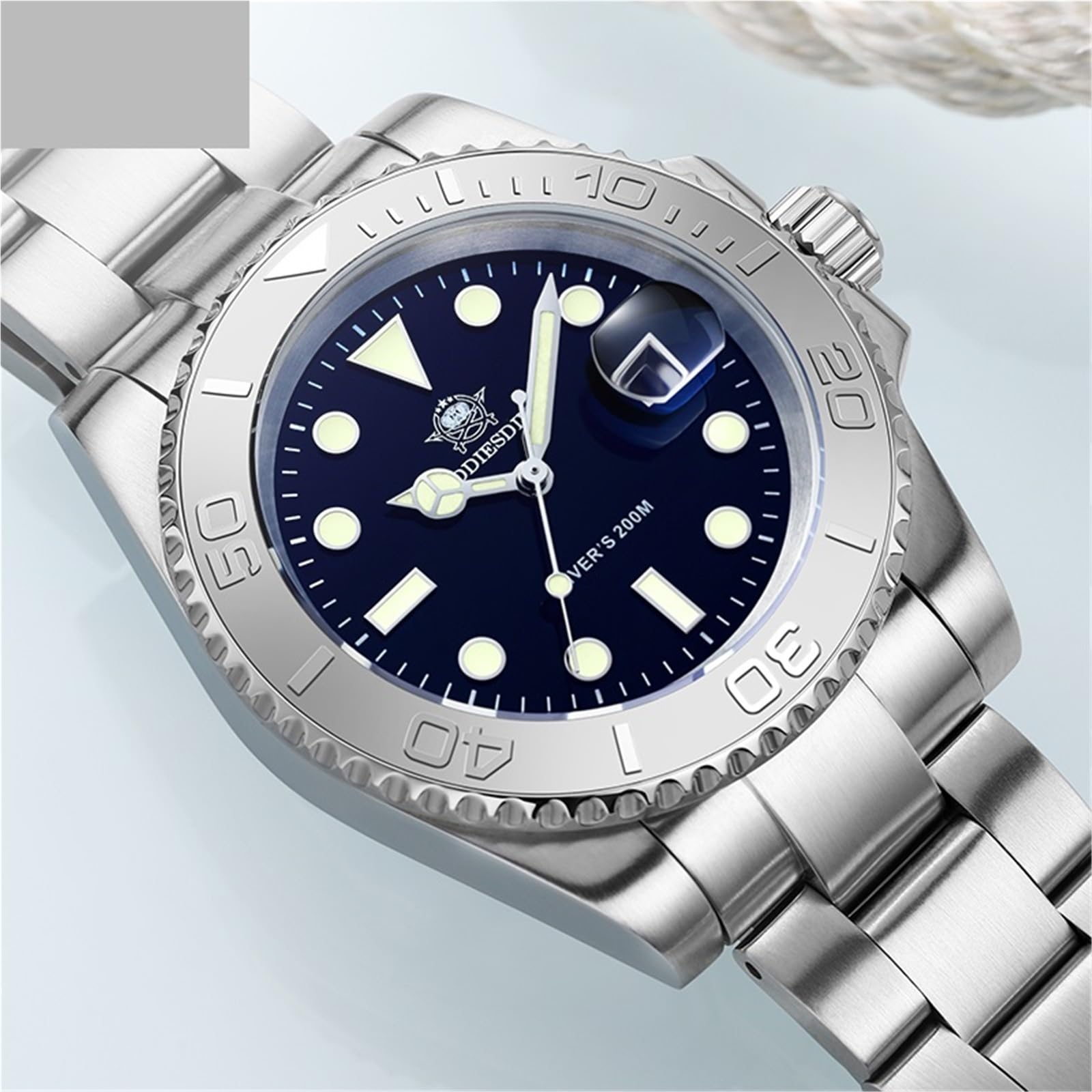 VELORE Zegarek ze stali nierdzewnej 200m Diver BGW9 Super Luminous RelOJ Hombre European and American Business Quartz Watch