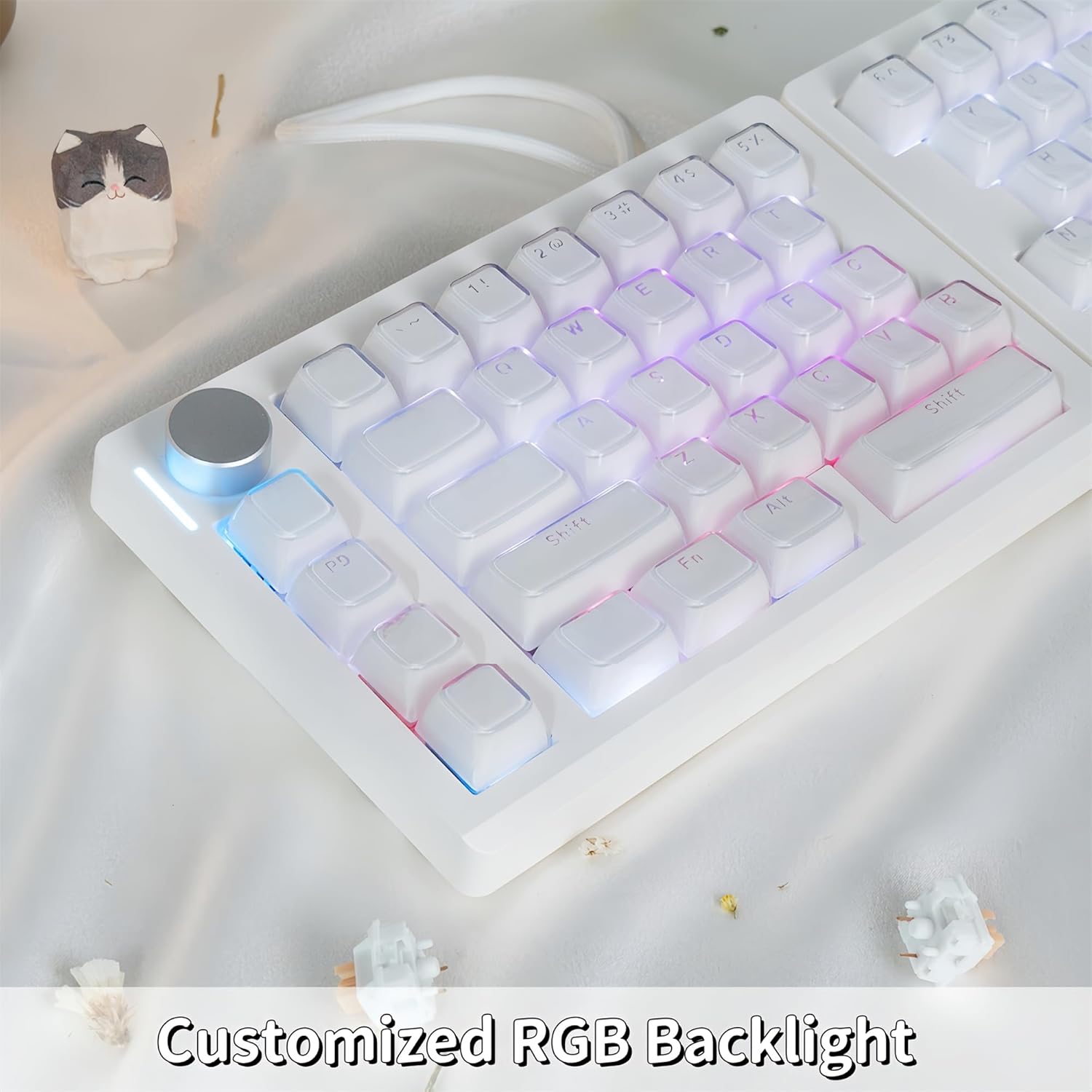 ZMX GMK70 keyboard with customized RGB backlight