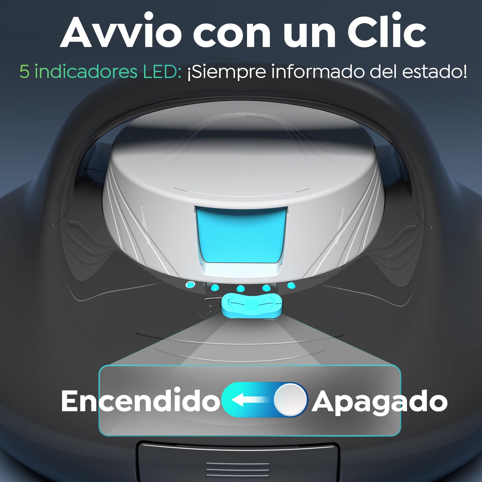Robot Limpiafondos Piscina, Limpieza Potente de 130 Minutos, Carga Rápida en 2,5 Horas, Motor de Doble Tracción, Ideal para Piscinas de Fondo Plano de hasta 80 m²(Blanco y negr)