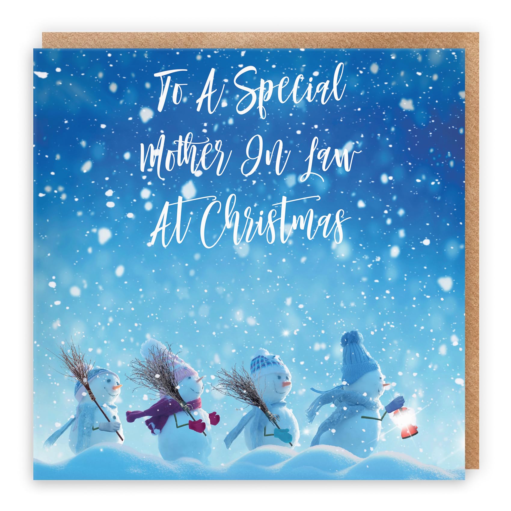 Hunts England - Mother In Law Christmas Card - To A Special Mother In Law At Christmas - Snow People Collection - Fun Card