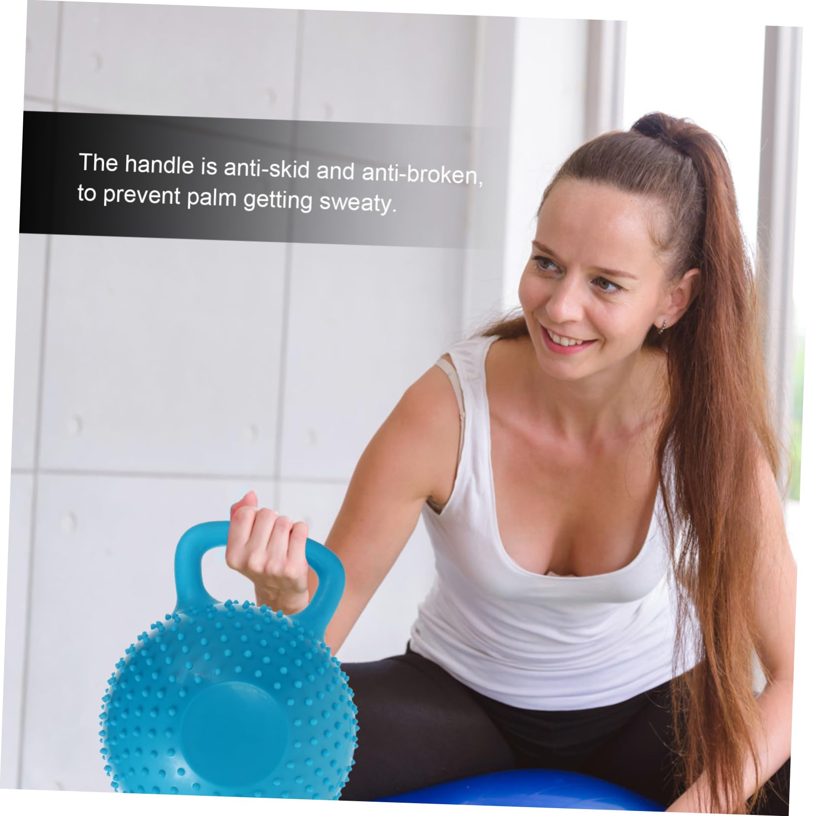 Blaue Pvc Kettlebell Wasser Befüllbar mit Doppelgriff für Sport