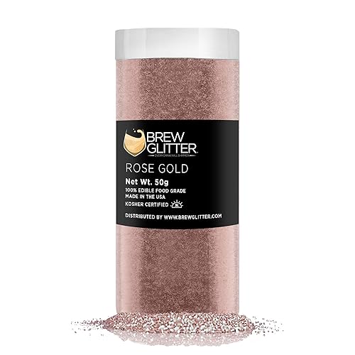 Miniatura 76 de Brillo de cerveza rosa comestible para bebidas, cócteles, cerveza, purpurina y bebidas Certificado Kosher y Halal 100% comestible y de grado