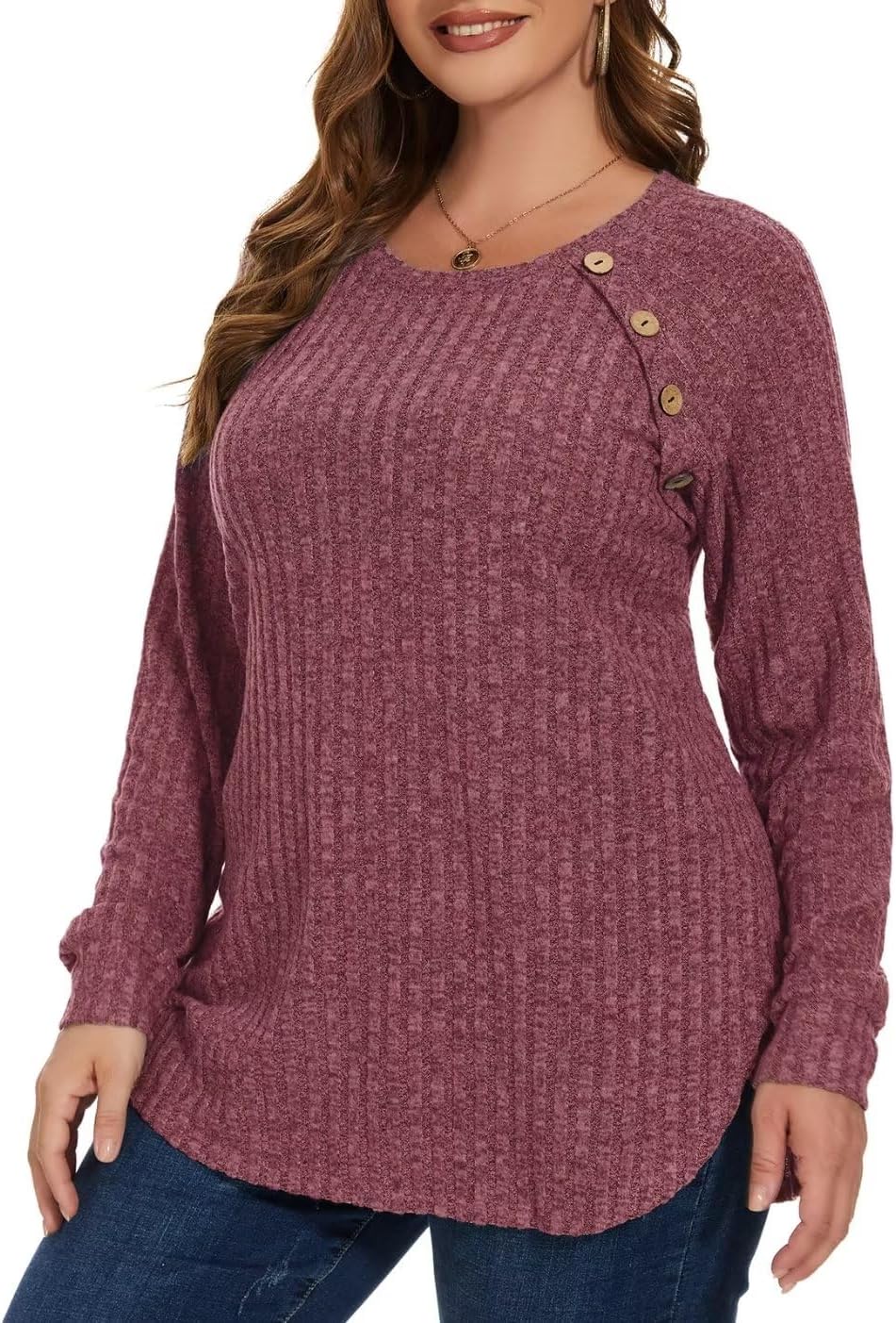 Women's Tunic Sweaters Button Down/with Pockets Lightweight Fall Casual