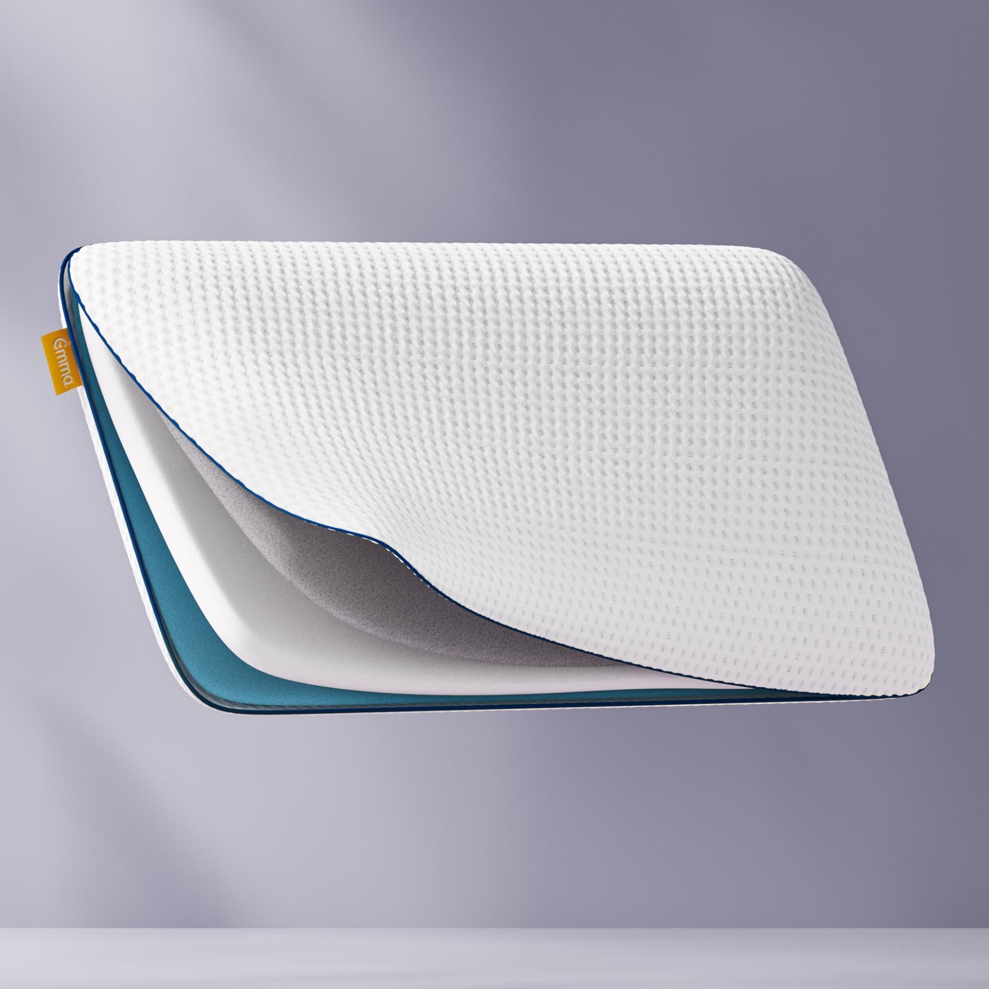 Emma Stützkissen 80x40 – Ergonomisches Nackenkissen mit Thermosync Technologie – Kühlendes Memory Foam Kopfkissen, höhenverstellbar