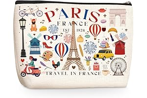 Funny Paris Travel Makeup Bag