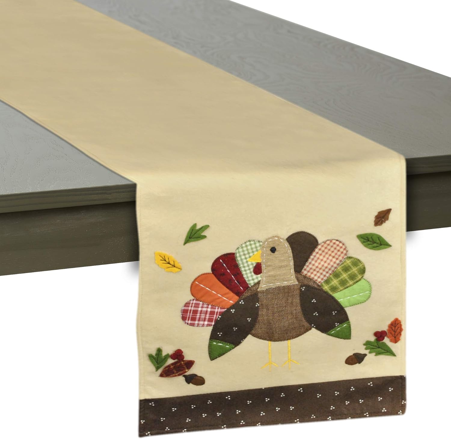 One-Day Sale: Up to 80% Off DII Fall Basics Collection Tabletop, Table Runner, 14x64, Embroidered Turkey ❤ Crazy Deals DII Fall Basics Collection Tabletop, Table Runner, 14x64, Embroidered Turkey