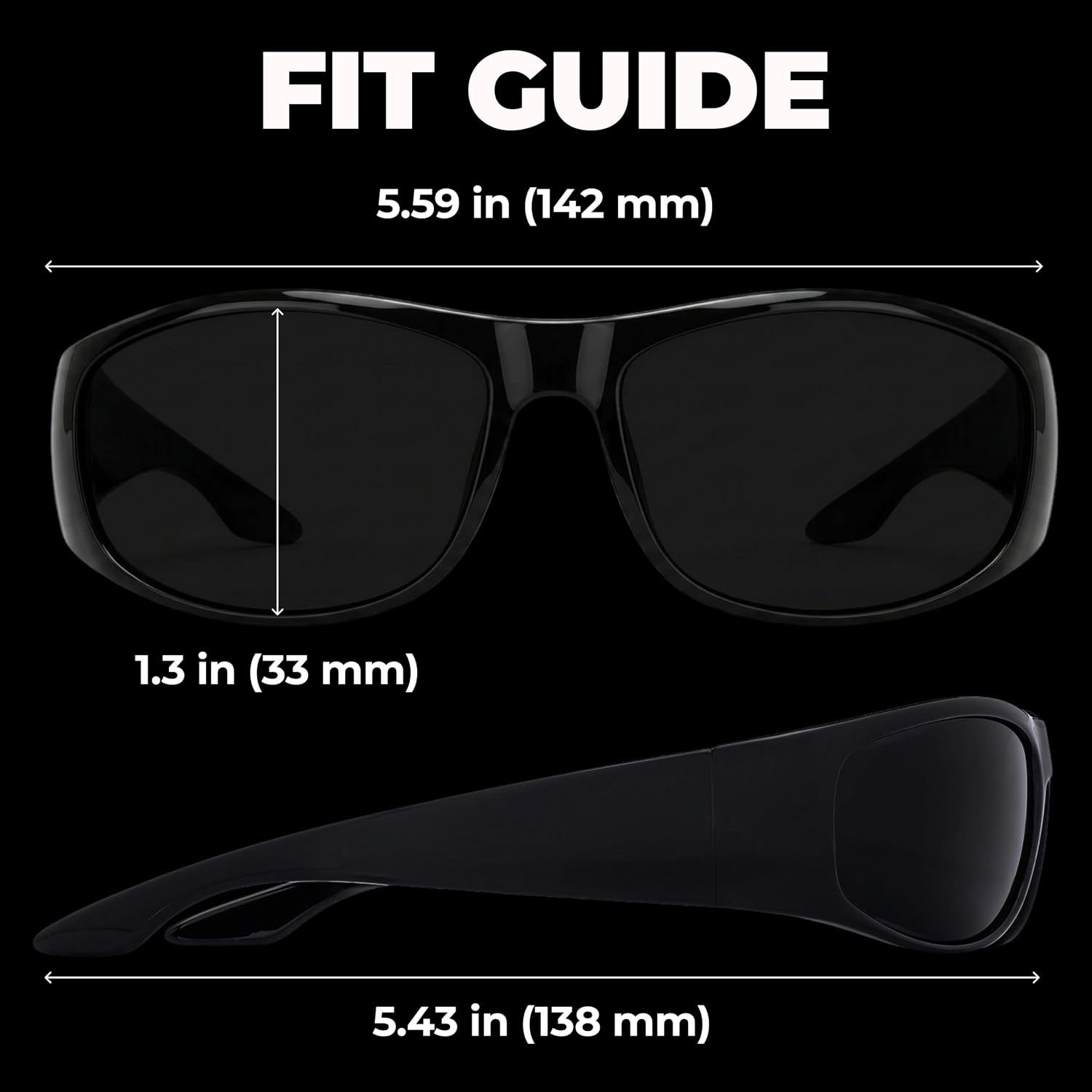 grinderPUNCH Super Dark CAT 4 Sunglasses Polarized Blackout Lenses for Light Sensitivity & Migraine Relief Wrap Around Darkest Sunglasses - Gloss/Black Superdark image 6
