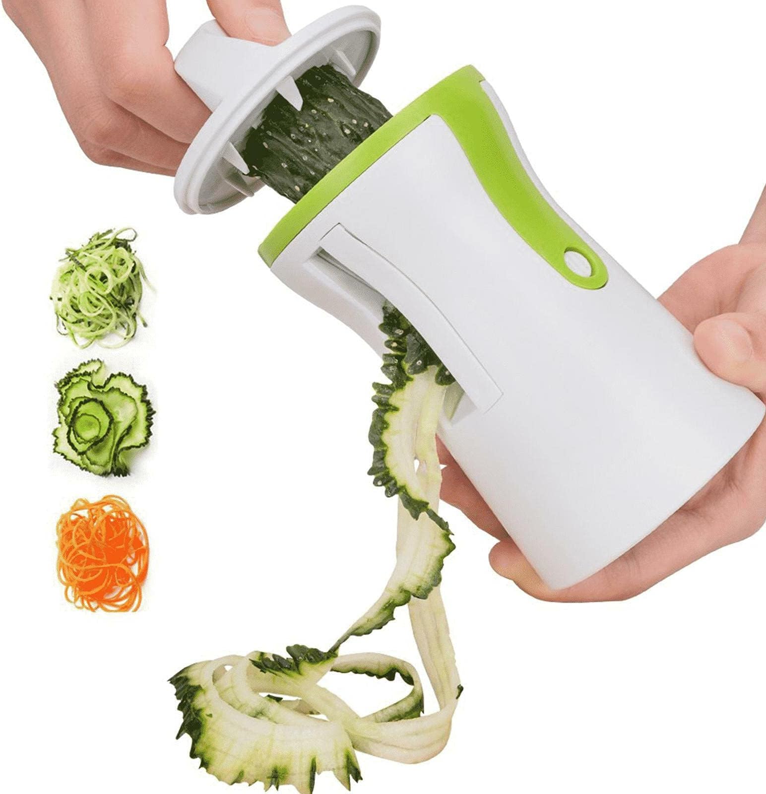 Acale Spiral Slicer Hand Held Vegetable Spiralizer, Vegetable Cutter Zucchini Courgette Spaghetti Maker with a Cleaning Brush for Gift
