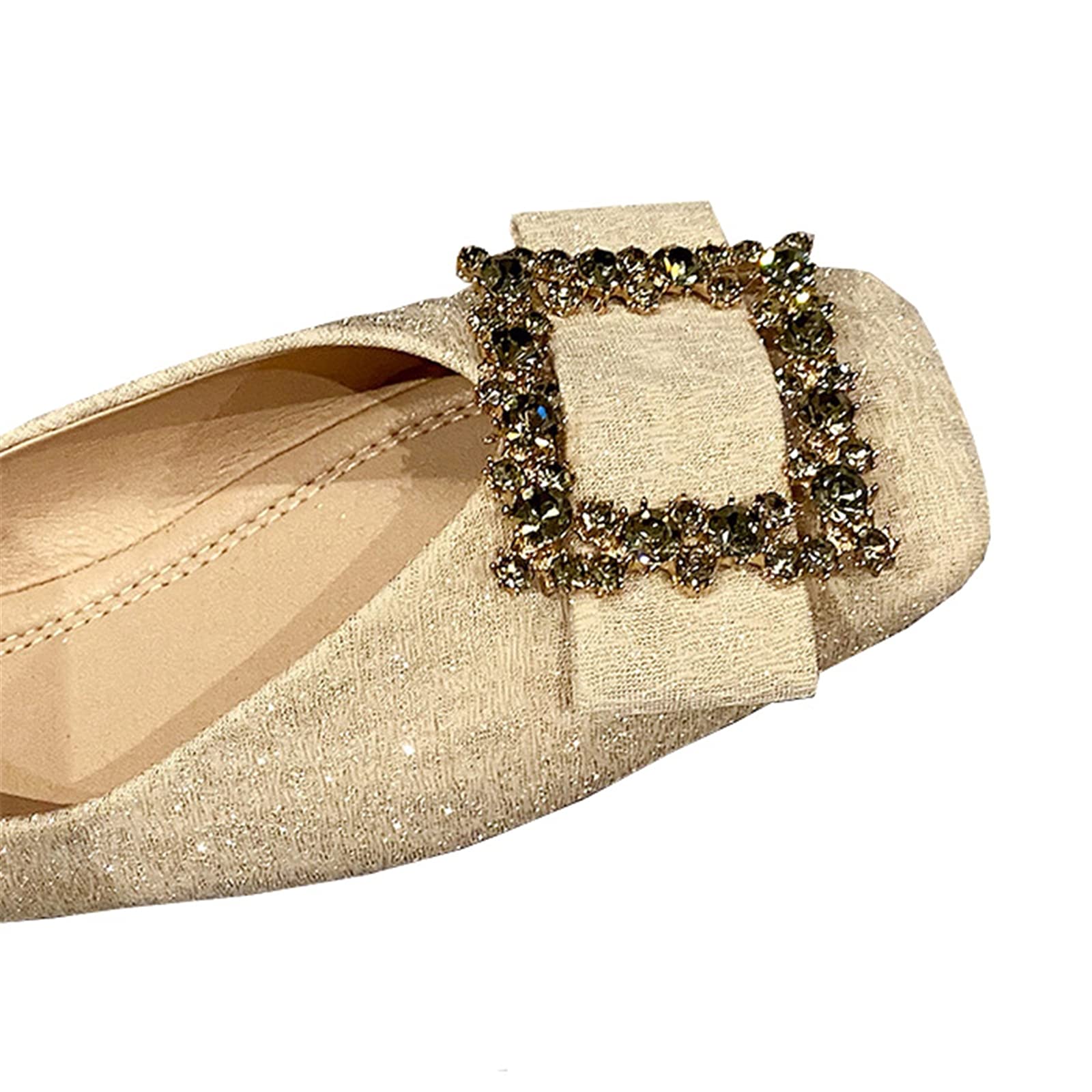 TOWED22 Chaussures Plates Pour Femmes Confortables En Mousse à Mémoire De Forme Chaussures Habillées à Enfiler Ballerines Talon Bas Chaussures De Travail (Noir, 9